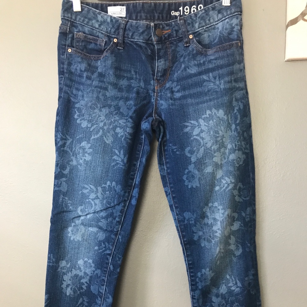 Gap Floral Skinny Jeans